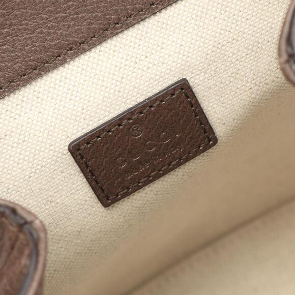 Gucci GG Supreme Backpack Bag Canvas Leather Beige Brown - Picture 4 of 4